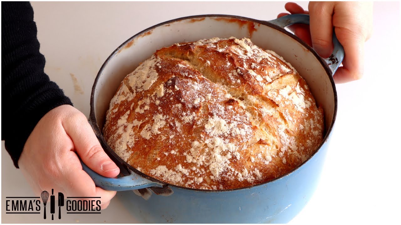3 Ingredient Italian NO KNEAD Bread | Easiest WHOLE WHEAT ...