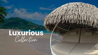 Palmex Daybed & Umbrellas Luxurious Outdoor Living - Synthetic Thatch