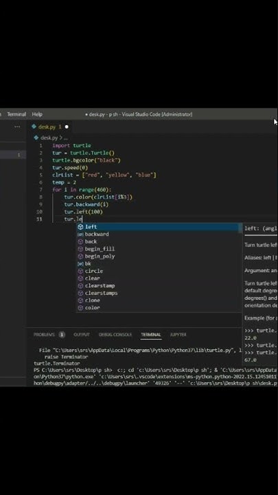 awesome Python turtle graphics😱 #shorts #python #coding #programming # ...