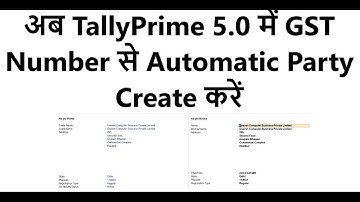 Auto Party Creation through GST Number in TallyPrime 5.0