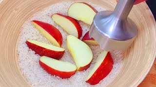 Whisk The Rice With Apple No Flour,No Oil Tasty And Healthy Breakfast Recipe.