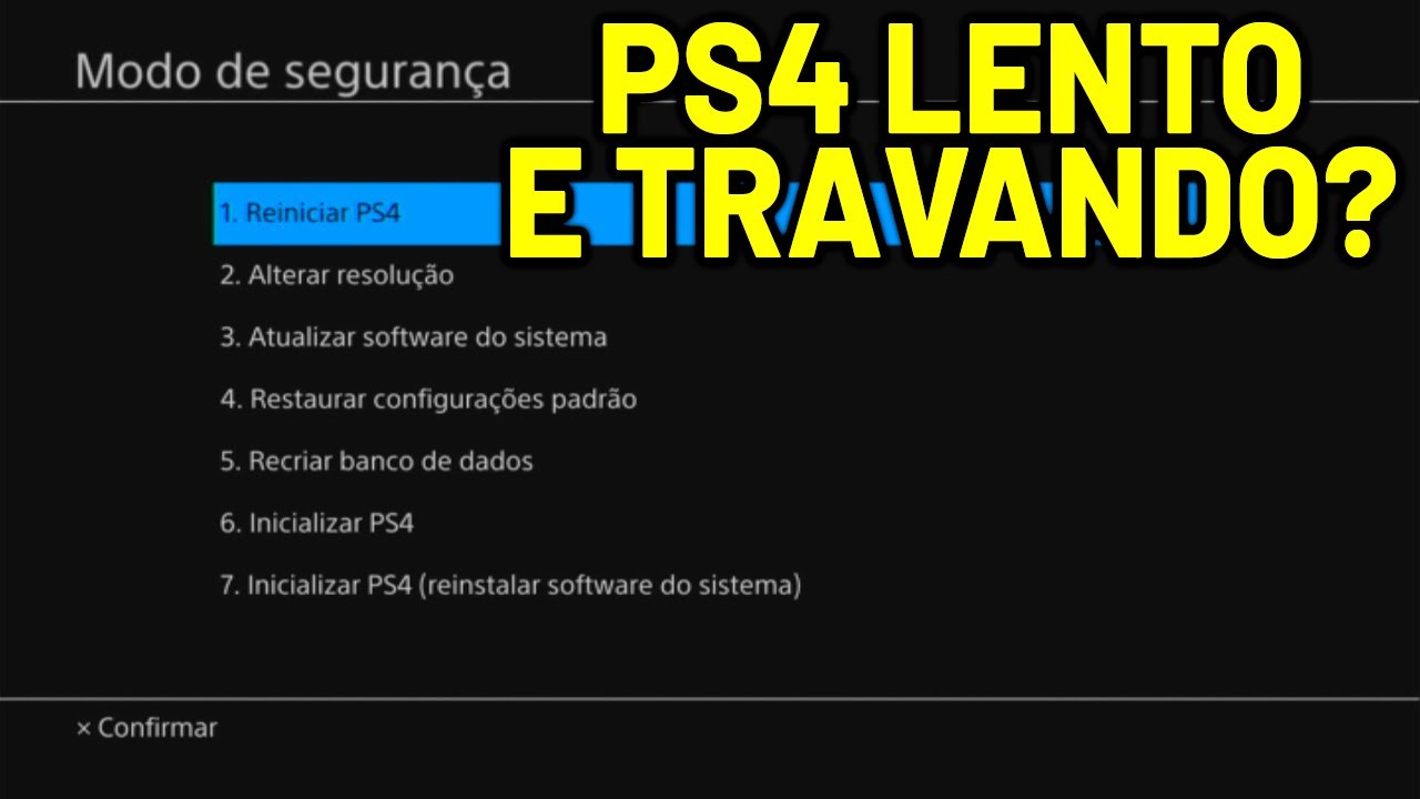 PS4 LENTO E TRAVANDO - APRENDA A RESOLVER, RECRIAR BANCO DE DADOS!