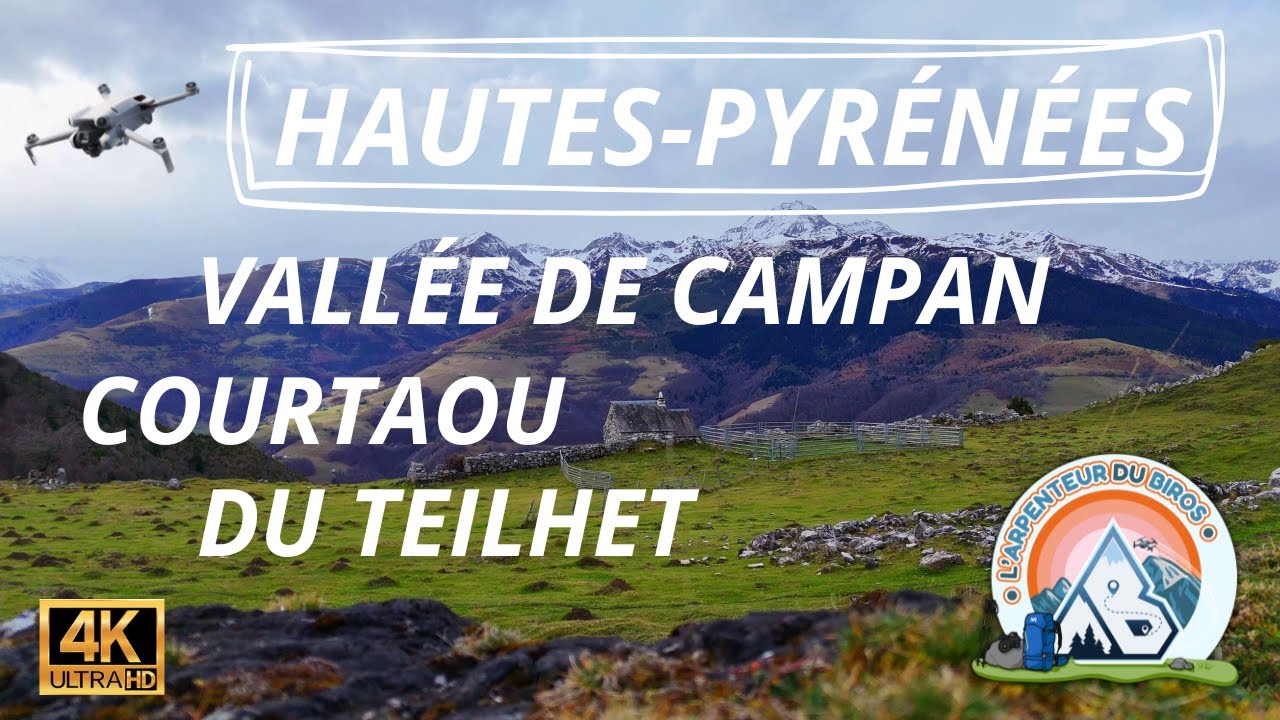 [DRONE] Vallée de Campan - Courtaou du Teilhet -  21 DEC 2025 #pyrénées #hautespyrenees #hiking