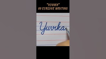 "Yuvika" in cursive writing #cursivewriting #handwriting #namerequest