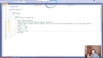 117) C# Operatörler - default Operatörü