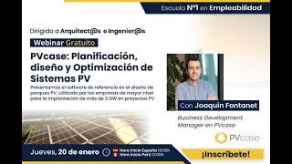 Webinars Edificacin Y Eerr Pvcase Planificacin Diseo Y Optimizacin De Sistemas Pv