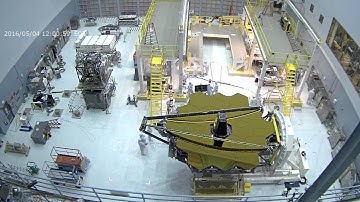 James Webb Space Telescope being turned over for instrument installation