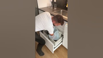Easy IKEA Hack: Make Your Trash Can Open & Close Automatically! Update++ #shorts
