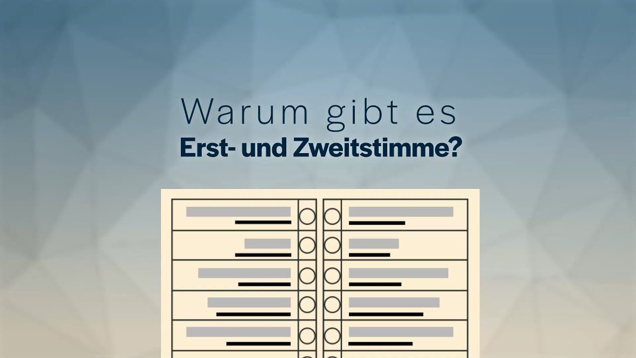 Warum gibt es Erst und Zweitstimme? YouTube Warum gibt es Erst und Zweitstimme? YouTube