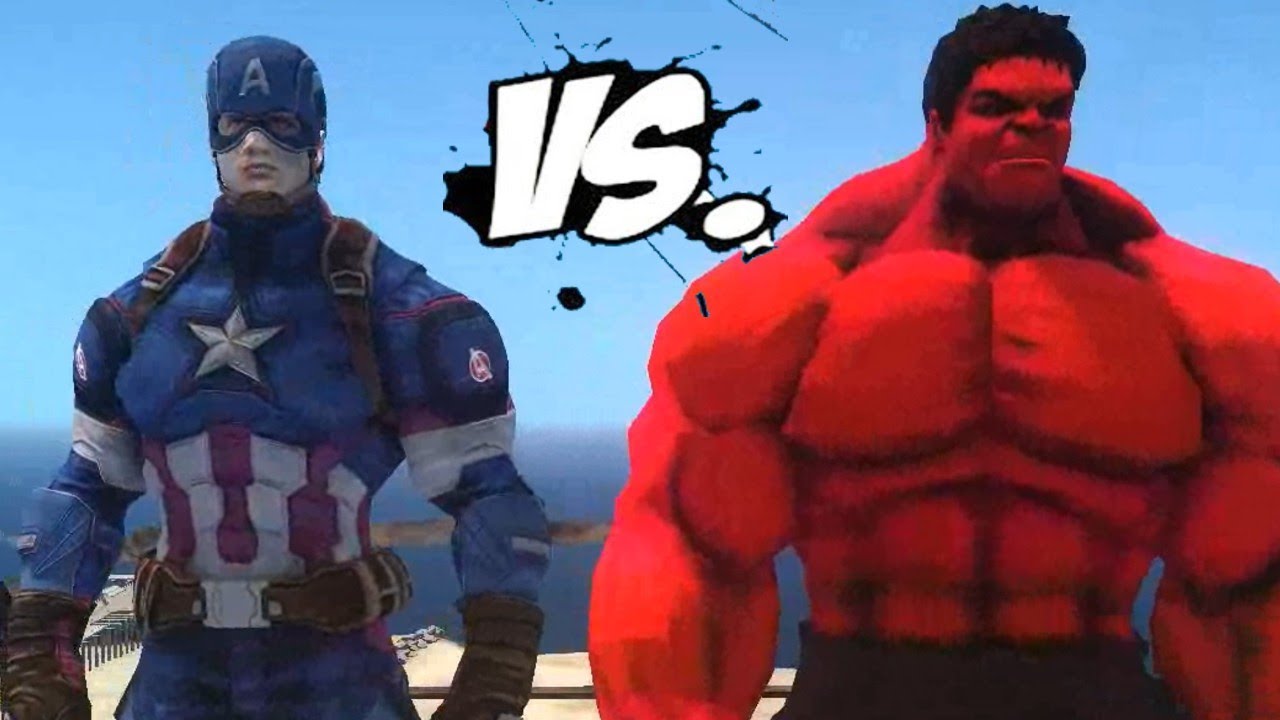 CAPTAIN AMERICA VS RED HULK - EPIC BATTLE - YouTube