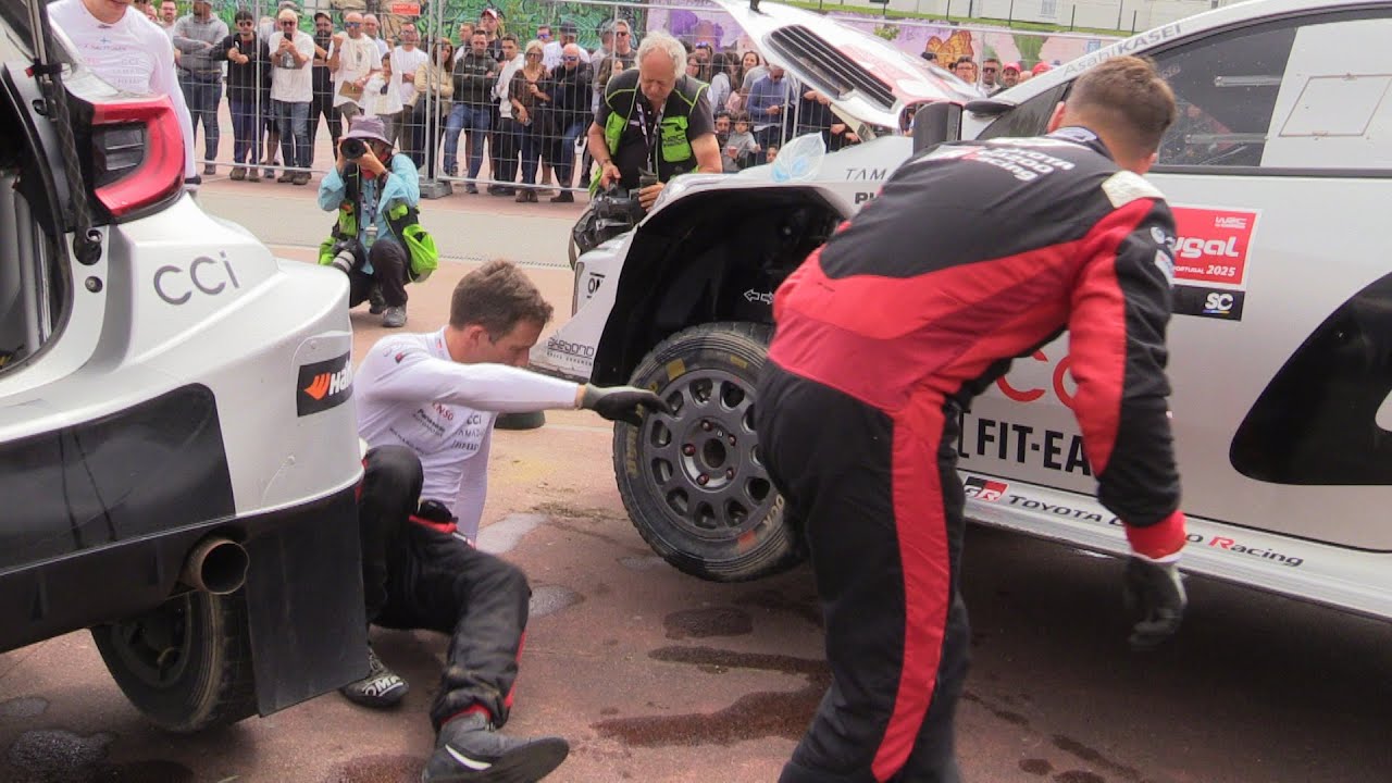 Drivers Preparing Cars for Power Stage | Vodafone Rally de Portugal 2025 | Fafe | #wrc #rally
