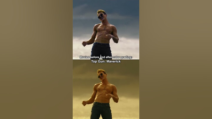 Movies before and after color grading