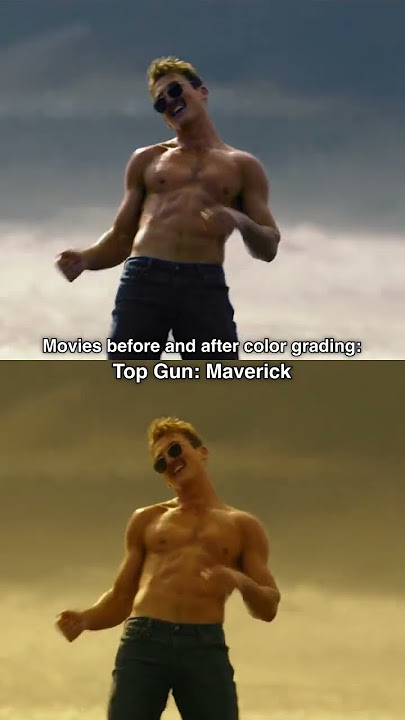 Movies before and after color grading