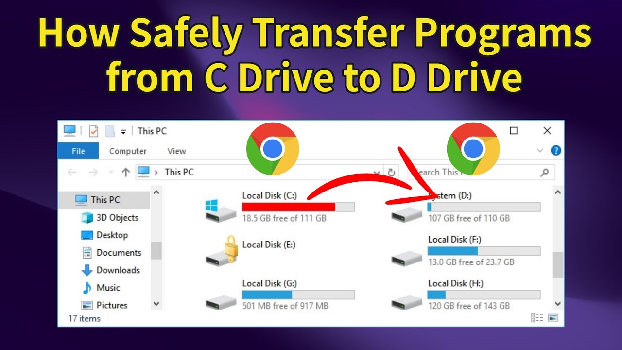 Is Your C Drive OVERCROWDED? Move Programs to D Drive in Minutes - YouTube