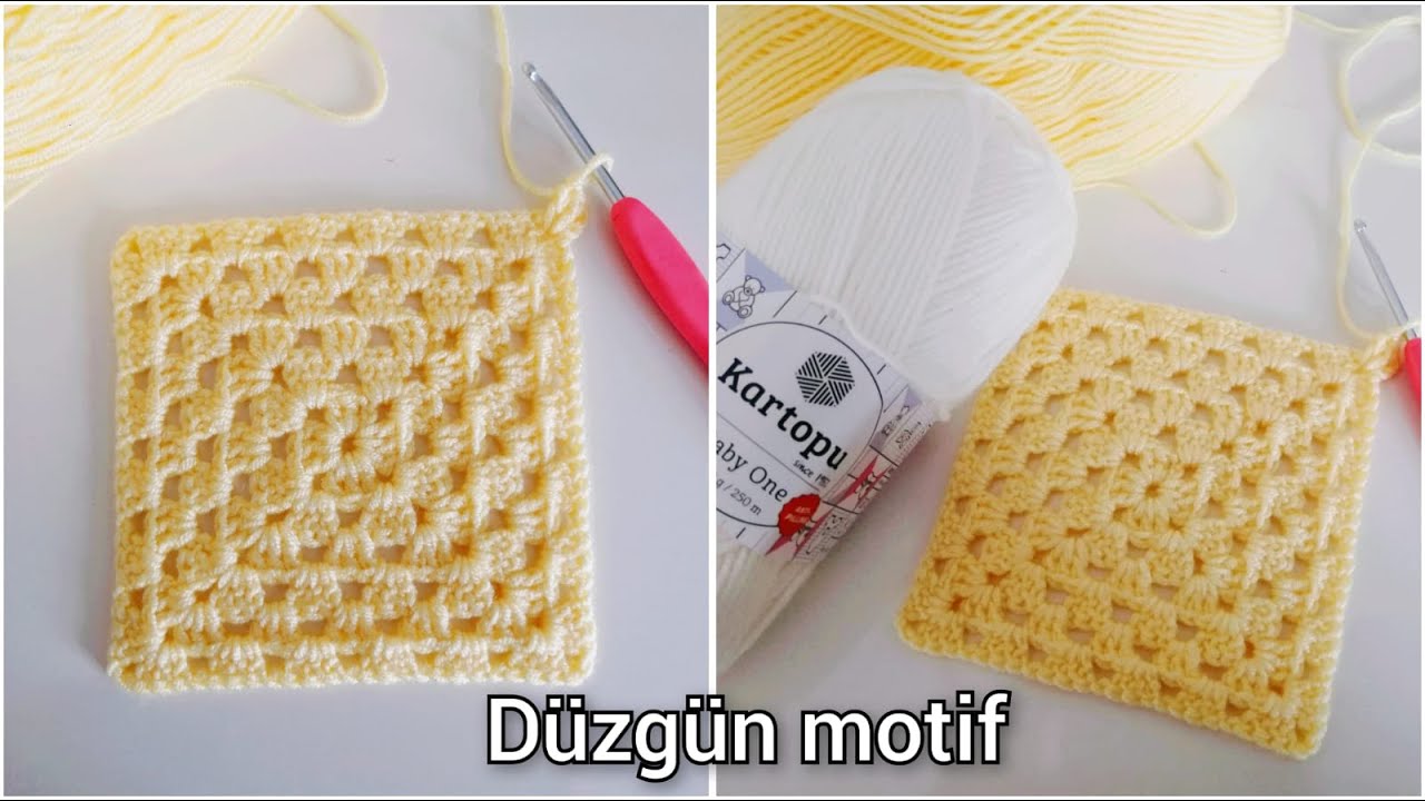 Düzgün kare motif nasıl yapılır Hanım dilendi bey beğendi motifi.  #örgü #crochet