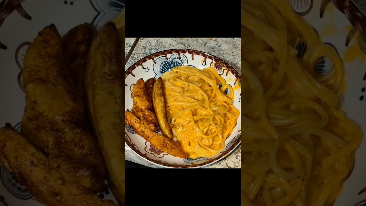 espagueti amarillo y pollo marinado 🫰🏻 #fyp #recetas #shorts #shortvideo #comida #videos