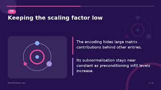 Sparse block encoding with low subnormalisation for quantum linear solvers on unstructured meshes