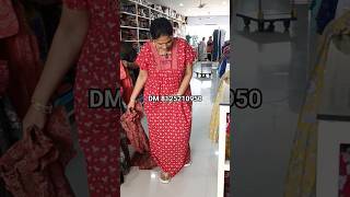 neck smocking nighties in xl size just 350/- completely our own manufacturing products DMus for more