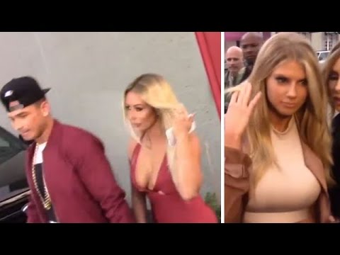 Aubrey O'Day, Boyfriend Pauly D, And Charlotte McKinney At House Of CB Launch