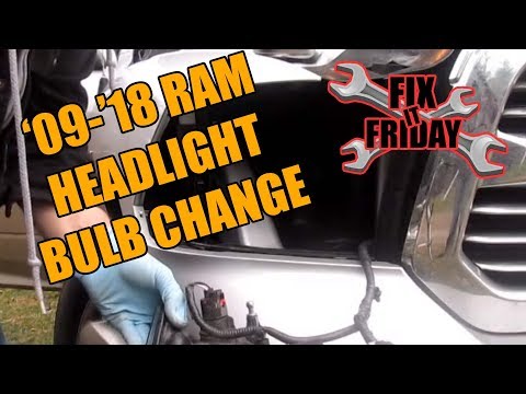 2009-2018 Ram Headlight Bulb Change Head Light Removal READ THE VIDEO DESCRIPTION