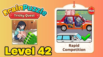 Brain puzzle tricky quest level 42 solution walkthrough ( rapid competition ) 
