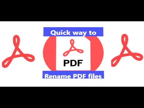 Video: Hoe hernoem je een PDF-bestand?