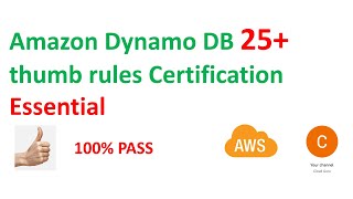 AWS Dynamo DB 25+ Thumb Rules to clear AWS certifications