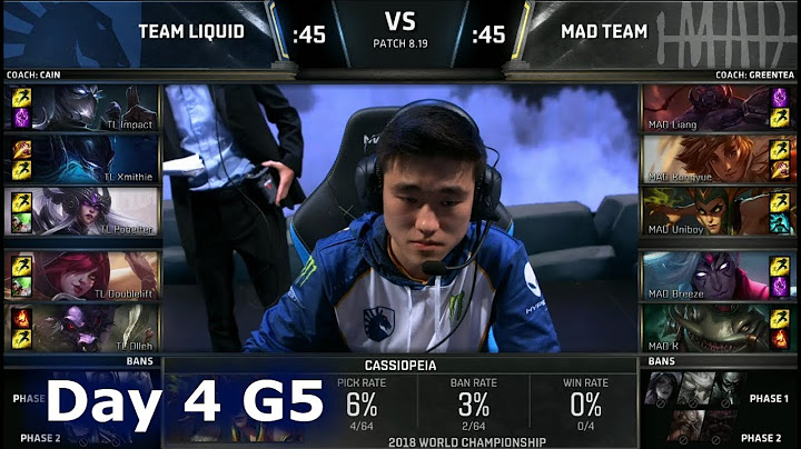 TL vs MAD | Day 4 Group Stage S8 LoL Worlds 2018 | Team Liquid vs MAD Team