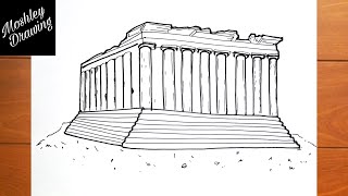 How to Draw The Parthenon Greek Temple