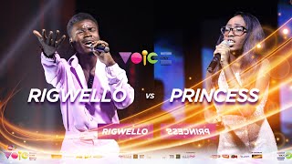 Face-Off: Rigwello and Princess clash over their performances of Seal&#39;s &#39;Kiss from a Rose&#39;