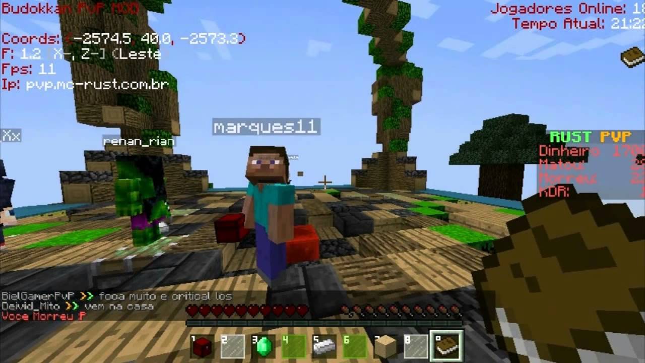 MINECRAFT DIVULGAÇÃO DE SERVER 1.7 HG//KIT PVP MC RUST