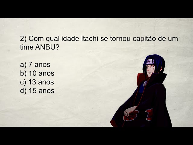 QUIZ DE NARUTO - 30 PERGUNTAS E RESPOSTAS DE NARUTO - NARUTO SHIPPUDEN