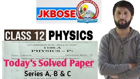 JKBOSE CLASS 12TH 2025 November Solved Paper Easy or Hard  