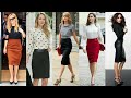 Extremely gorgeous&stylish pencil skirts outfits for office wear/Elegents office wear pencil skirts