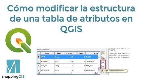 Cómo modificar la estructura de una tabla de atributos en QGIS