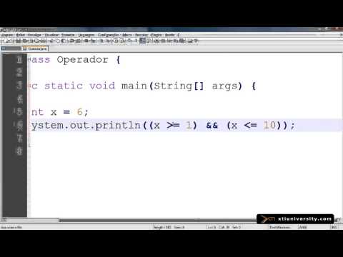 Universidade XTI - JAVA - 016 - Operadores Lógicos