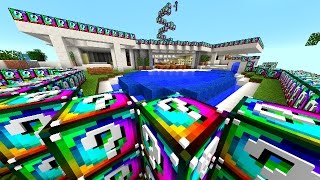 Minecraft 1.8 SPIRAL LUCKY BLOCK NOTCH'S HOUSE PVP #1 with The Pack (Minecraft Lucky Block Mod)