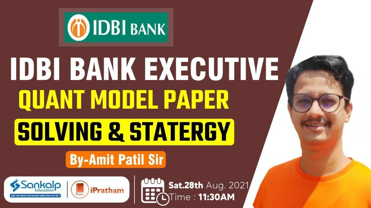 IDBI Bank Executive || Quant Section Paper Discussion & Strategy || Amit Patil