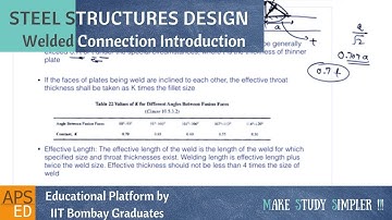 Welded Connection Introduction | Design of Steel Structures