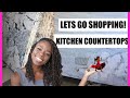 DIY KITCHEN MAKEOVER ON A BUDGET * SHOP WITH ME KITCHEN COUNTERTOPS PAINTED BREAKFAST NOOK MAKEOVER