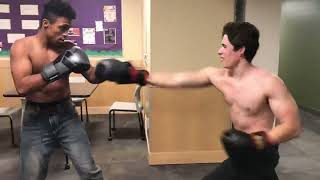 College dorm boxing match