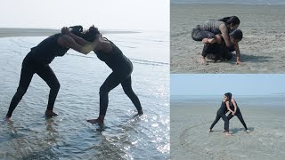 An Intense Beach Wrestling Match Between Nehambbs 3Rd Year And Apurba Management 2Nd Year