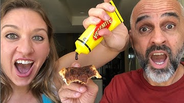 Eating Australian Vegemite the correct way! We hated it the wrong way 😂