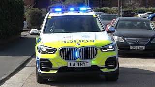 Surrey & Sussex Police, Marked BMW X5 G05 & Unmarked Volvo XC90, Armed Response Vehicles responding.