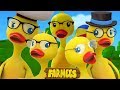 cinco grandes patos | canciones para niños | canciones infantiles | Five Big Ducks | Farmees Español