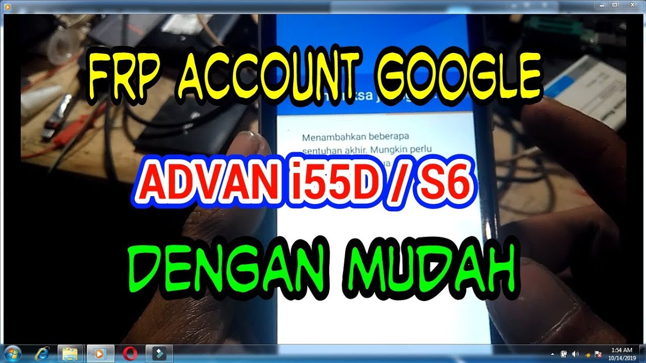 frp BY PASS ACOUNT GOOGLE ADVAN I55D/ S6 100% TANPA PC