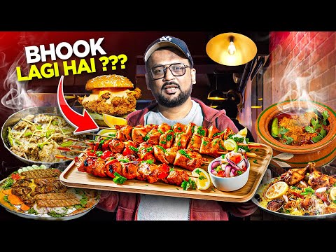 Karachi Dhoraji Food Street Pe Bhook Lagi Mutton Karhai BBQ Platter Burgers Street Food PK 