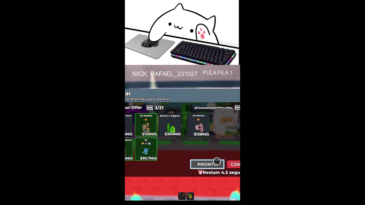 ROUBE UM BRAINROT AO VIVO 🔥 TRADE + PvP + VENDA!

#RoubeUmBrainrot #BrainrotPvP #BrainrotTrade #Bra