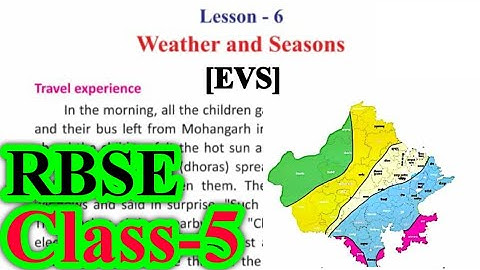 Weather And Seasons | Class 5 EVS Lesson 6 | RBSE | Question Answers | For English Medium #rbse #evs