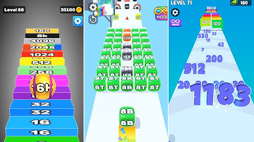 Jelly Run 2048 vs Ball Blend vs Number Merge – Insane High Scores! (32Q vs 16K vs 2800)